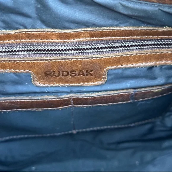 RUDSAK brown leather crossbody bag